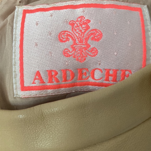 Vintage Ardeche Leather Skirt Lamb Skin Size 6 - Picture 8 of 9